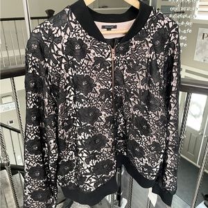 Stella & Dot Lace Bomber Jacket 2XL